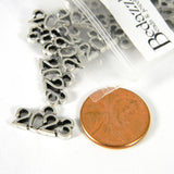 Antique Silver Pewter 2023 New Year 5/8 x 3/8 inch (16mm x 9mm) Graduation Number Jewelry Pendant Charms with Top Loop~Sold Individually