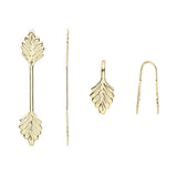 Plated Brass Metal Leaf Shaped 29mm Long Fold Over Glue On Jewelry Finding Bails To Make Pendants & Charms for Undrilled Items~Sold Individually