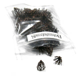 Big 12mm Plated Brass Bell Bead End Cap Charm Settings with Loop Ring & 7 Legs~Sold Individually