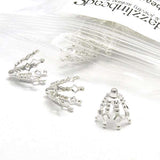 Big 12mm Plated Brass Bell Bead End Cap Charm Settings with Loop Ring & 7 Legs~Sold Individually