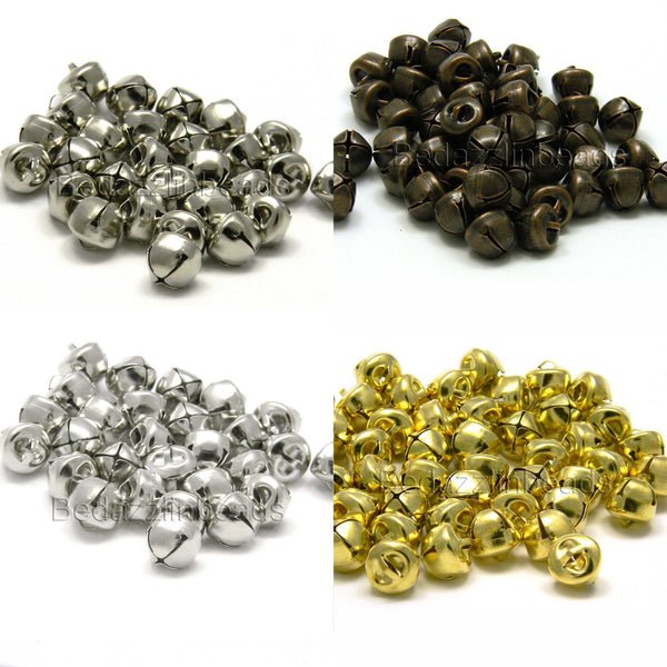 Round 10mm 3/8 inch Iron Craft Jingle Bells With Loop to Use as Dangle Charms~Sold Individually