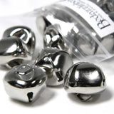 Big 3/4 inch 20mm Iron Christmas Craft Metal Jingle Bell Charms with Loop for Hanging & Clappers to make Santa Sleigh Sound~Sold Individually