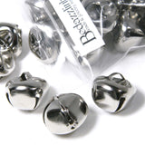 Big 3/4 inch 20mm Iron Christmas Craft Metal Jingle Bell Charms with Loop for Hanging & Clappers to make Santa Sleigh Sound~Sold Individually