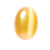 Grade A Glass Cat's Eye 14mm x 10mm Domed Oval Flat Back Cabochon Embellishment Pieces for Jewelry, Mosaics, Wire Wrapping and other Crafts~Sold Individually
