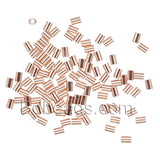 Crimp Tube Beads 3mm x 2mm Findings for Terminating the end of Jewelry Beading Cord & Wire Plated Over Brass Base Metal~Sold Individually