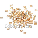 Crimp Tube Beads 3mm x 2mm Findings for Terminating the end of Jewelry Beading Cord & Wire Plated Over Brass Base Metal~Sold Individually
