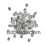 Crimp Tube Beads 3mm x 2mm Findings for Terminating the end of Jewelry Beading Cord & Wire Plated Over Brass Base Metal~Sold Individually