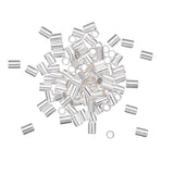 Crimp Tube Beads 3mm x 2mm Findings for Terminating the end of Jewelry Beading Cord & Wire Plated Over Brass Base Metal~Sold Individually