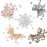 Crimp Tube Beads 3mm x 2mm Findings for Terminating the end of Jewelry Beading Cord & Wire Plated Over Brass Base Metal~Sold Individually
