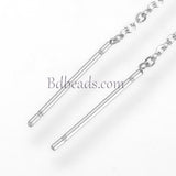 Stainless Surgical Steel 4 inch Long Chain Ear thread Earring Findings with Loop~Sold Individually