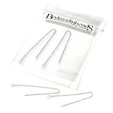 Stainless Surgical Steel 4 inch Long Chain Ear thread Earring Findings with Loop~Sold Individually