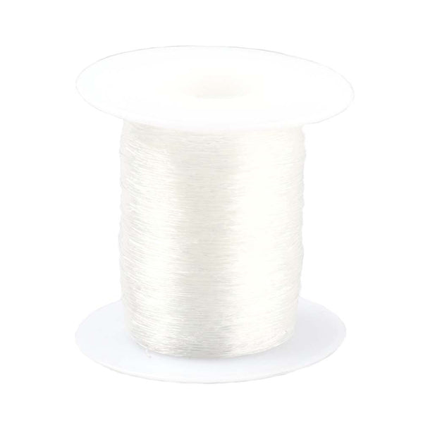 Clear Stretchy 0.5mm Round TPU Plastic Rubber Beading Cord for Elastic Knot Jewelry & Crafts ~ Sold in 370 Foot Spools