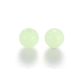 Luminous Light Pale Green Bright Glow in the Dark Plastic Acrylic Round Loose Glowing GID Jewelry Beads with Holes~Sold Individually
