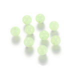 Luminous Light Pale Green Bright Glow in the Dark Plastic Acrylic Round Loose Glowing GID Jewelry Beads with Holes~Sold Individually