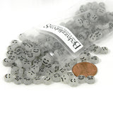 Green Glowing Facial Expressions: Smile, Mad, Sad, Scared Glow in the Dark Face Coin Beads~Sold in 100 Piece Increments