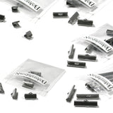 Surgical 304 Grade Stainless Steel Flat Ribbon Crimp End Findings with Teeth~Sold Individually