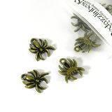 Antique 5/8 inch (17mm) Spider Bug Charm Pendants Plated Over Pewter Base Metal~Sold Individually