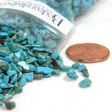 50 Grams of Natural Turquoise Blue Howlite 2mm - 9mm Stone Embellishment Gemstone Chips Undrilled Craft Pieces with No Hole~Sold in 5 gram increments