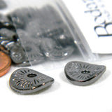 Wavy Textured 9mm x 8mm Curved Metal Rondelle Disc Spacer Jewelry Beads~Sold Individually