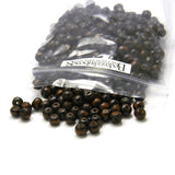 Dark Brown Coated Boxwood Wooden Wood Round Rondelle Craft Beads in Small-Big Sizes~Sold Individually