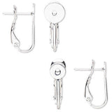 Stud Omega Back Post Earring Findings With Round Flat Pad for Cabochons~Sold Individually