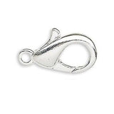 Little 12mm Lobster Claw Clasp Jewelry Findings W/ Loop Plated Pewter Metal~Sold Individually