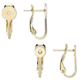 Stud Omega Back Post Earring Findings With Round Flat Pad for Cabochons~Sold Individually