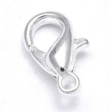 10mm Little Lobster Claw Clasps With Lever & Closed Loop Jewelry Findings Plated Over a Pewter Base Metal~Sold Individually