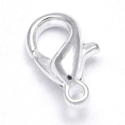 10mm Little Lobster Claw Clasps With Lever & Closed Loop Jewelry Findings Plated Over a Pewter Base Metal~Sold Individually