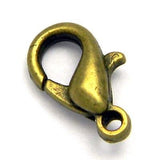 10mm Little Lobster Claw Clasps With Lever & Closed Loop Jewelry Findings Plated Over a Pewter Base Metal~Sold Individually