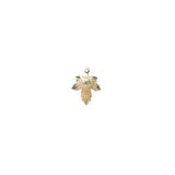 Maple Leaf 12mm 1/2 inch Drop Charms w/ Closed Loop Plated Brass Metal~Sold Individually