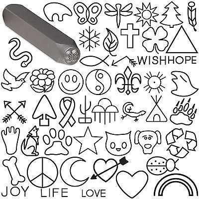 Steel Design Stamp Punch Tool to Embellish Metal, Plastic, Jewelry Blanks, Clay+
