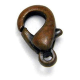 10mm Little Lobster Claw Clasps With Lever & Closed Loop Jewelry Findings Plated Over a Pewter Base Metal~Sold Individually