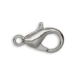 Little 12mm Lobster Claw Clasp Jewelry Findings W/ Loop Plated Pewter Metal~Sold Individually