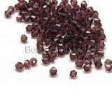 4mm Glass Double Cone Faceted Bicone Beads~Sold Individually