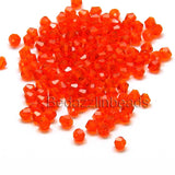4mm Glass Double Cone Faceted Bicone Beads~Sold Individually