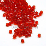4mm Glass Double Cone Faceted Bicone Beads~Sold Individually