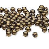 Antique Brass Finished Steel Metal Round Spacer Accent Beads 2.5mm, 3mm, 4mm, 6mm & 8mm~Sold Individually