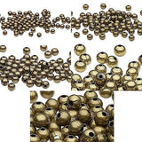 Antique Brass Finished Steel Metal Round Spacer Accent Beads 2.5mm, 3mm, 4mm, 6mm & 8mm~Sold Individually