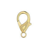 Big 1 inch 25mm Lobster Claw Clasps with Etched Design Plated Pewter Base Metal~Sold Individually