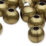Antique Brass Finished Steel Metal Round Spacer Accent Beads 2.5mm, 3mm, 4mm, 6mm & 8mm~Sold Individually