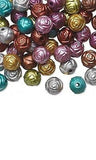 Rose Shaped 8mm Plastic Metallic Coated Acrylic Rosebud Flower Beads~Sold Individually