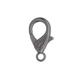 Big 1 inch 25mm Lobster Claw Clasps with Etched Design Plated Pewter Base Metal~Sold Individually