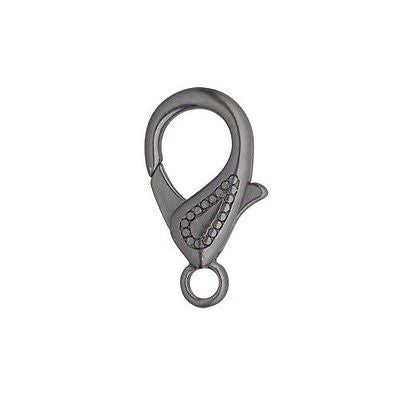 Big 1 inch 25mm Lobster Claw Clasps with Etched Design Plated Pewter Base Metal~Sold Individually