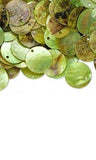 Iridescent Mussel Sea Shell Flat Round Coin Drop Charm Thin Disc Beads w/Hole~Sold Individually