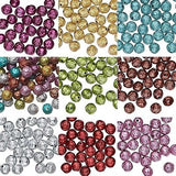 Rose Shaped 8mm Plastic Metallic Coated Acrylic Rosebud Flower Beads~Sold Individually