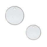 Flat Round Circle Blank Coin Engravable Stamping Charms Plated Brass Metal~Sold Individually