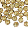 Rose Shaped 8mm Plastic Metallic Coated Acrylic Rosebud Flower Beads~Sold Individually
