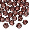 Rose Shaped 8mm Plastic Metallic Coated Acrylic Rosebud Flower Beads~Sold Individually