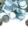 Iridescent Mussel Sea Shell Flat Round Coin Drop Charm Thin Disc Beads w/Hole~Sold Individually